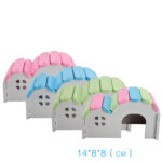 Colorful Hamster House Tunnel Toy – Durable PVC Nest with Ladder Playground