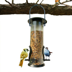 Hanging Outdoor Bird Feeder – Garden Tree Feed Station Plastic Food Dispenser