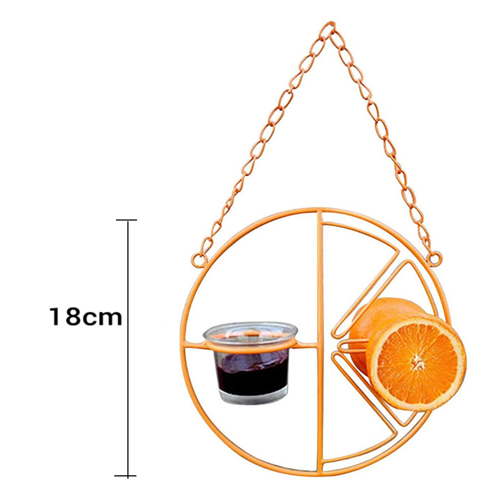 Circular Outdoor Hummingbird Feeder – Orange Nectar & Water Feeding Station