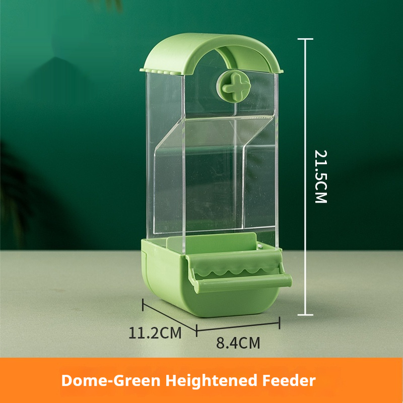 Automatic Parrot Feeder with Perch – Large Capacity Acrylic Bird Food Dispenser