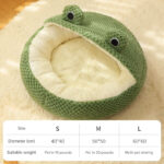 Frog Series Pet Nest – Cozy Cat & Dog Bed for Autumn & Winter