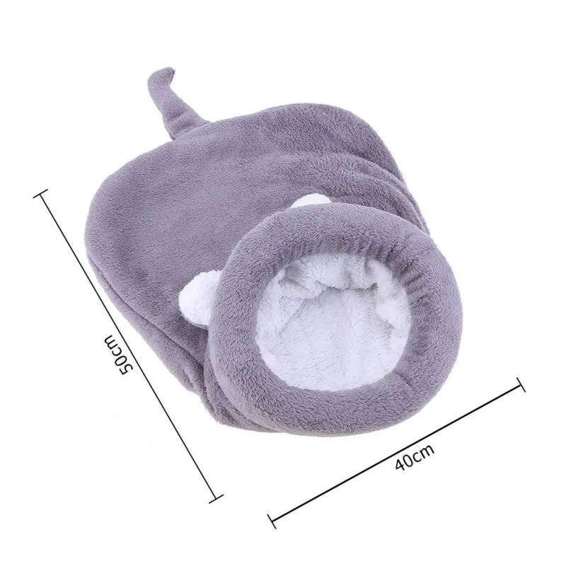 Plush Cat Sleeping Bag – Warm Fleece Foldable Pet Bed for Cats & Small Dogs - Image 6
