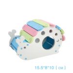 Colorful Hamster House Tunnel Toy – Durable PVC Nest with Ladder Playground