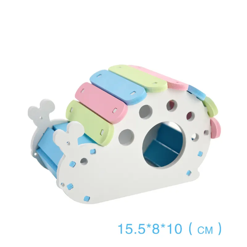 Colorful Hamster House Tunnel Toy – Durable PVC Nest with Ladder Playground