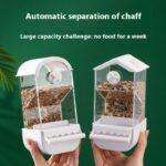 Automatic Parrot Feeder with Perch – Large Capacity Acrylic Bird Food Dispenser