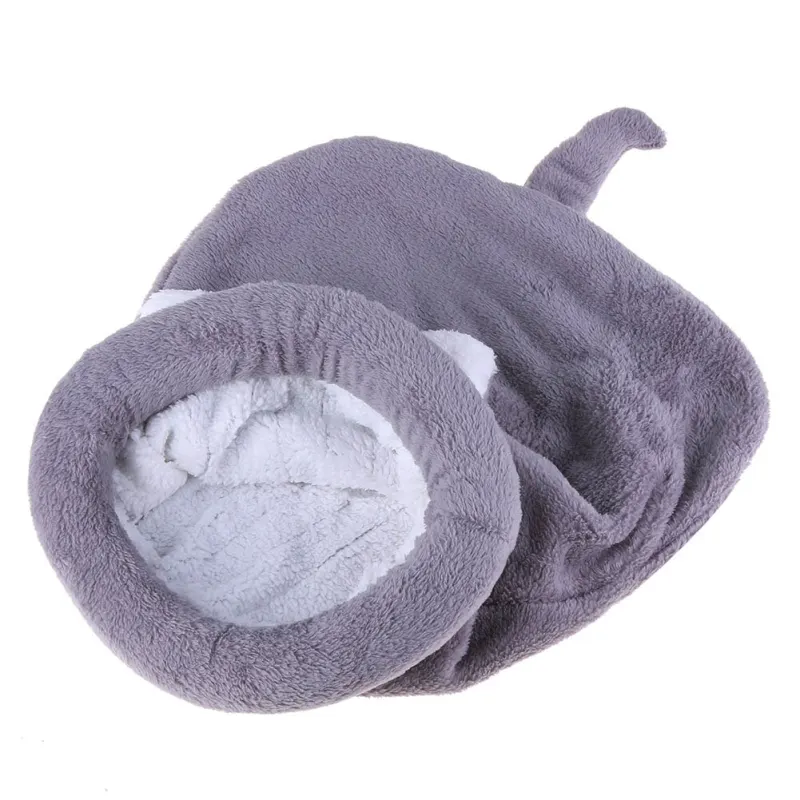 Plush Cat Sleeping Bag – Warm Fleece Foldable Pet Bed for Cats & Small Dogs - Image 2