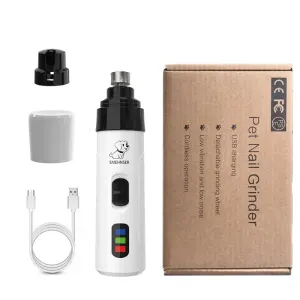 Electric Pet Nail Grinder – 2/3-Speed LED Dog Nail Trimmer with Quiet Motor & Safety Guard