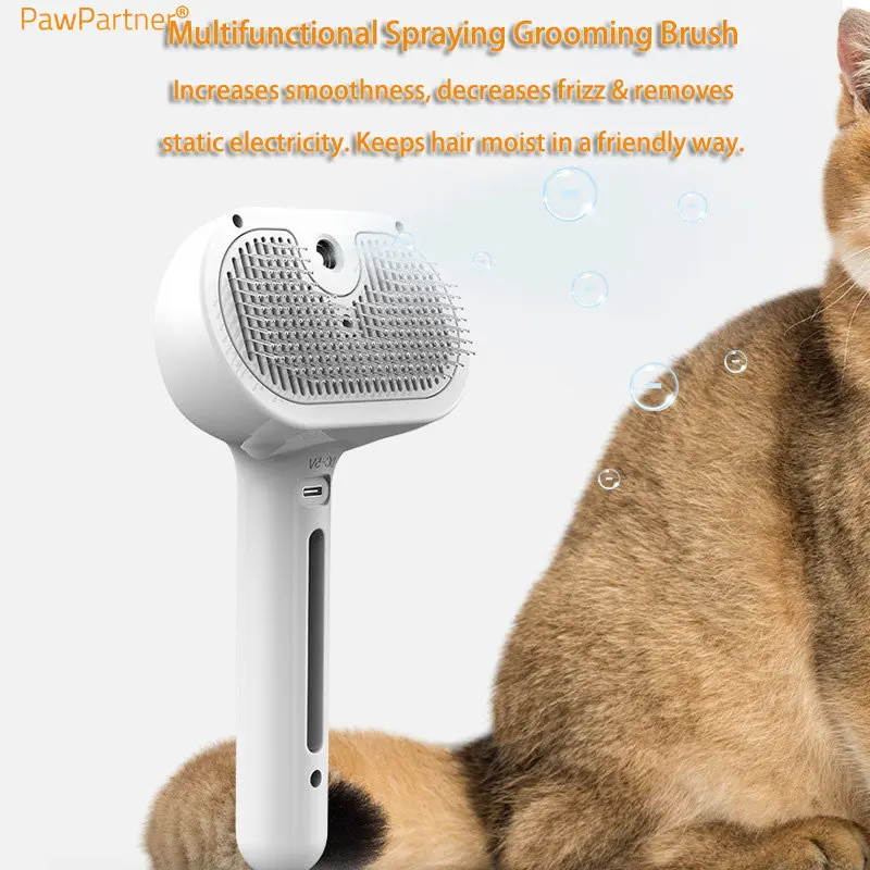 Grooming Tool, Detangling Comb, and Built-in Humidifier