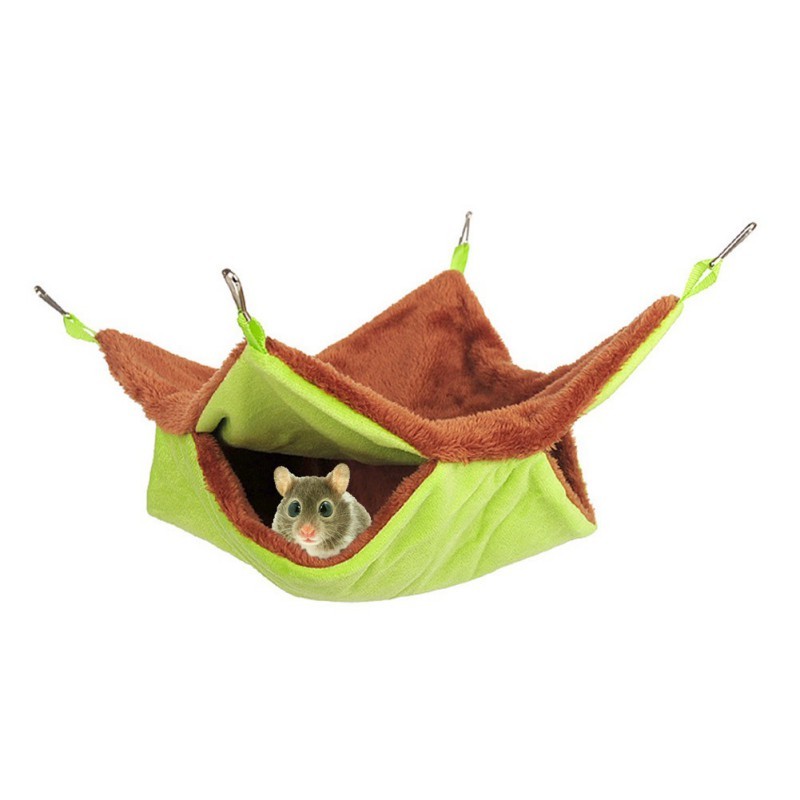 Soft Plush Hanging Hamster Hammock – Warm Double-Layer Small Pet Nest Bed