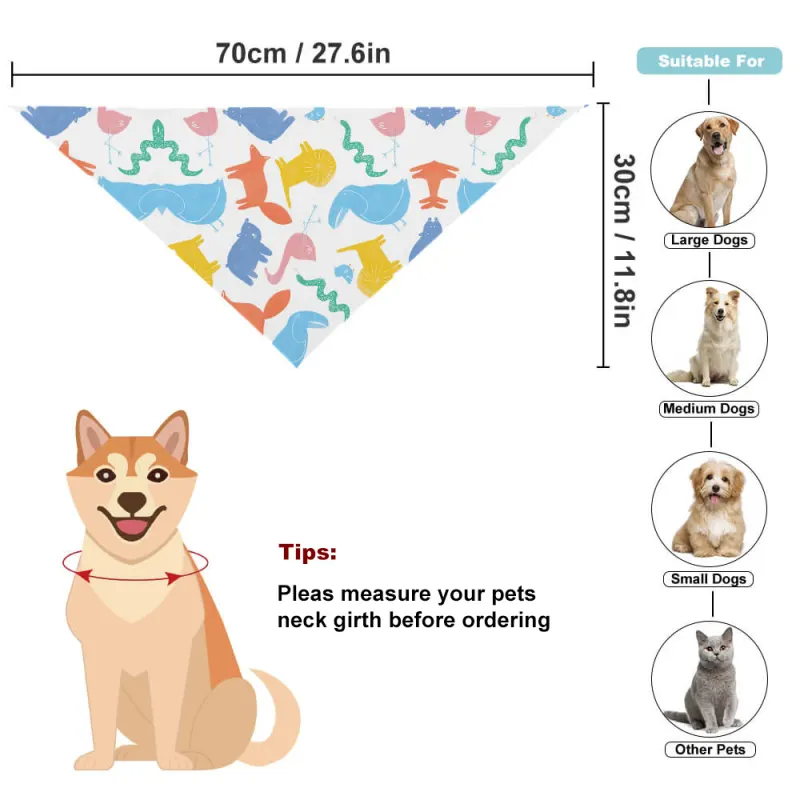 Triangular Pet Scarf – Soft, Breathable & Fashionable Dog and Cat Bandana - Image 2