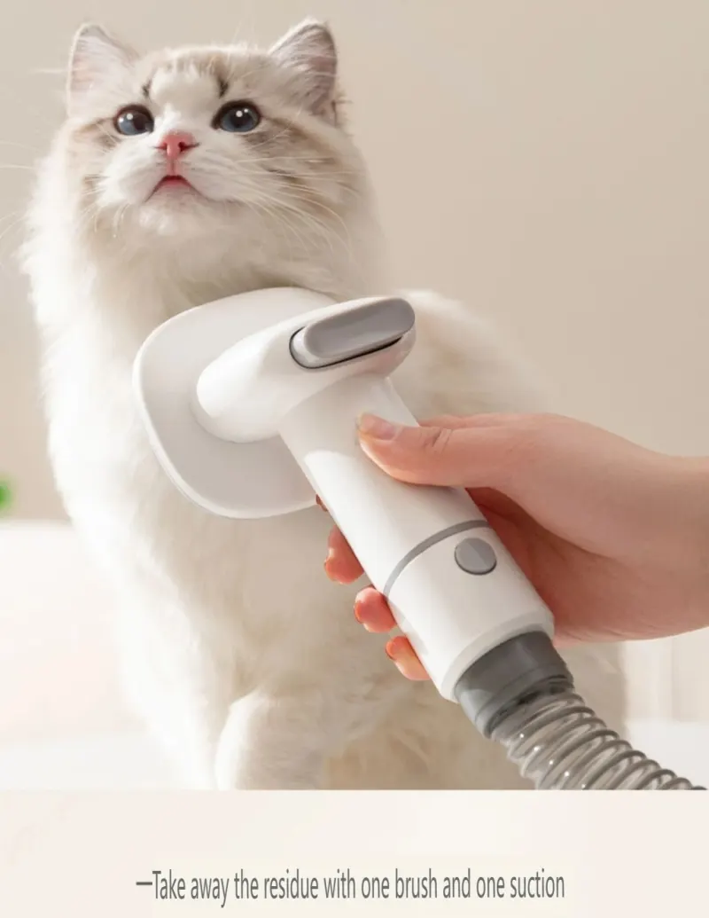 Pet Grooming Vacuum Kit – Low-Noise Hair Clipper & Shedding Remover for Dogs & Cats