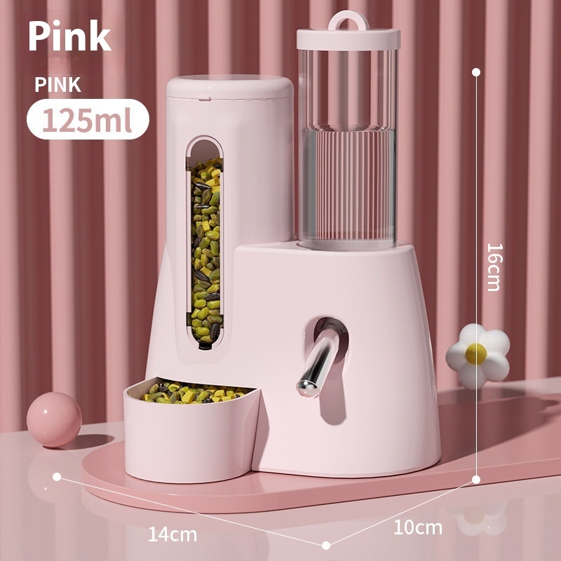 2-in-1 Automatic Hamster Feeder & Water Dispenser – Spill-Proof Food Bowl & Drinking Bottle