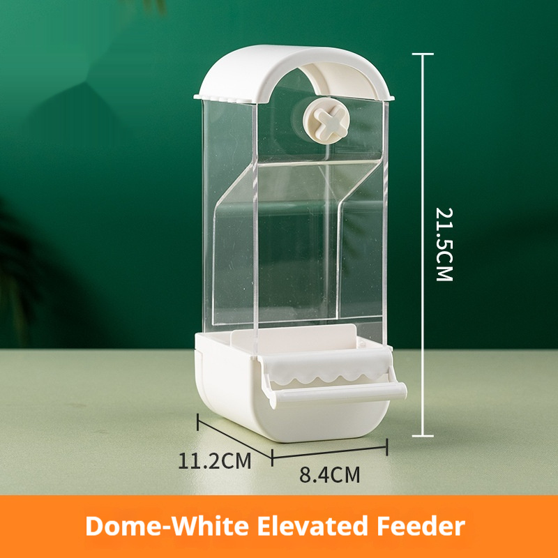 Automatic Parrot Feeder with Perch – Large Capacity Acrylic Bird Food Dispenser