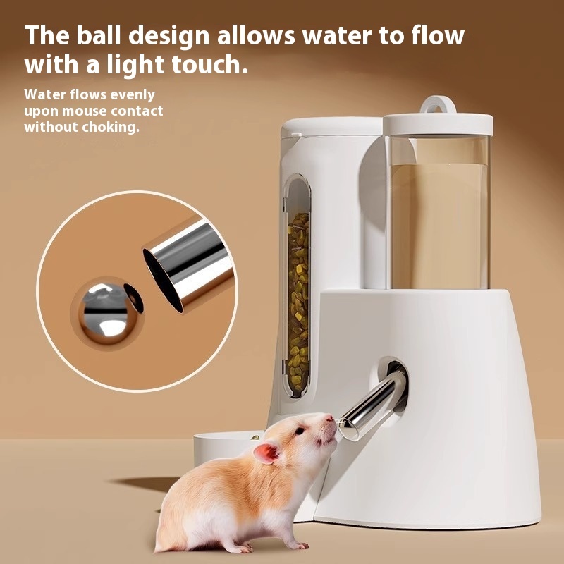 2-in-1 Automatic Hamster Feeder & Water Dispenser – Spill-Proof Food Bowl & Drinking Bottle
