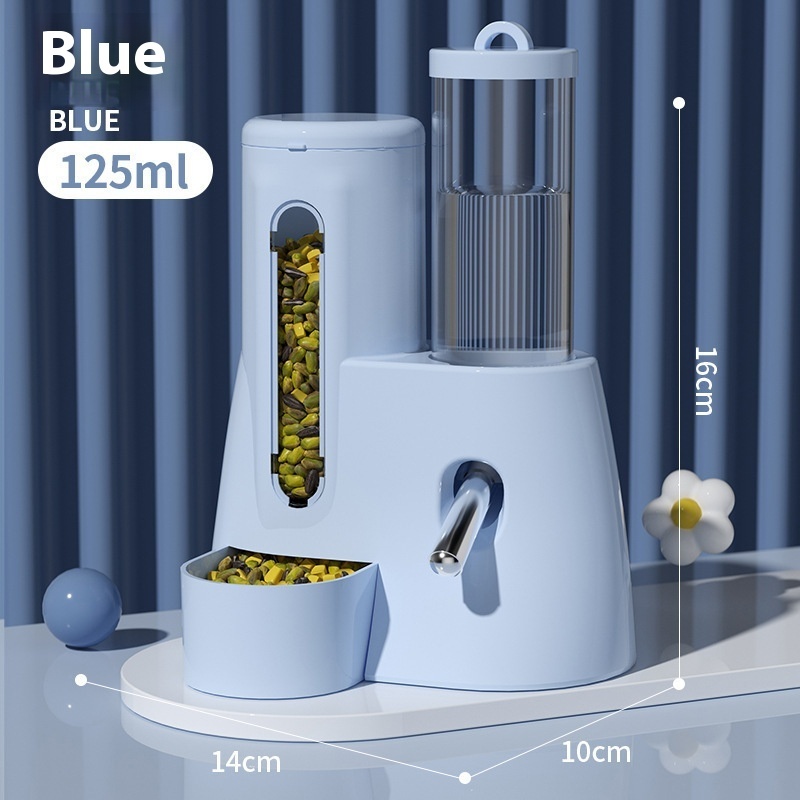 2-in-1 Automatic Hamster Feeder & Water Dispenser – Spill-Proof Food Bowl & Drinking Bottle