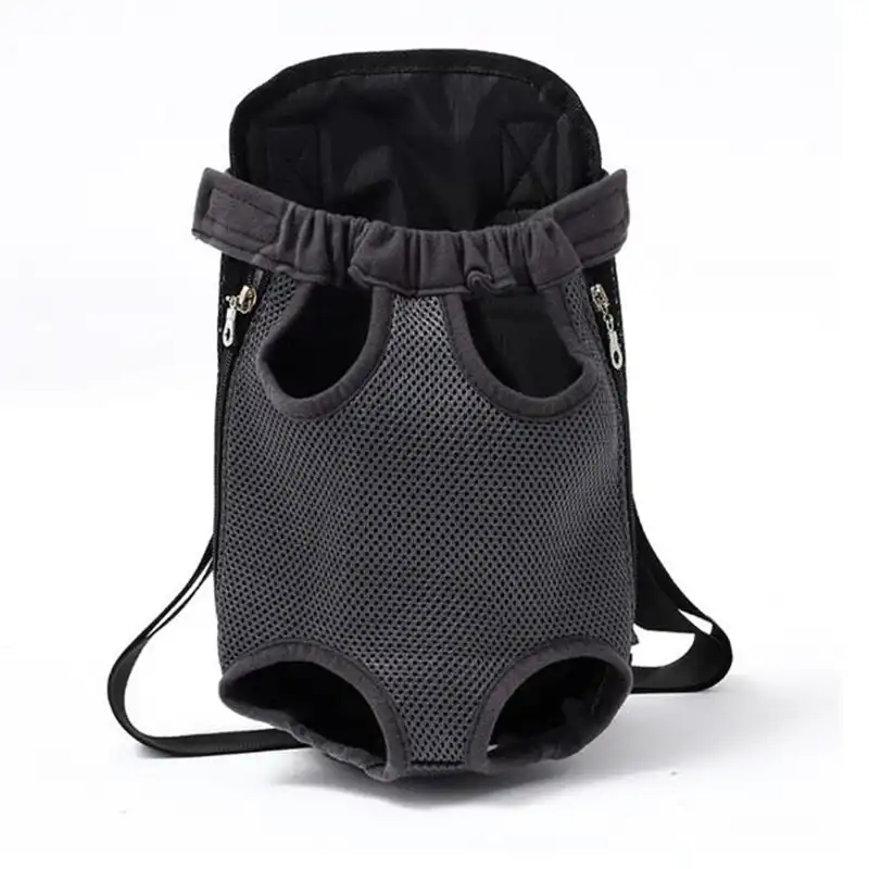 Portable Pet Carrier Backpack – Comfortable Dog and Cat Front Chest Travel Bag Black