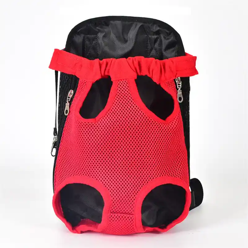 Backpack – Comfortable Dog and Cat Front Chest Travel Bag - Red