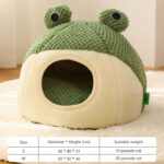 Frog Series Pet Nest – Cozy Cat & Dog Bed for Autumn & Winter