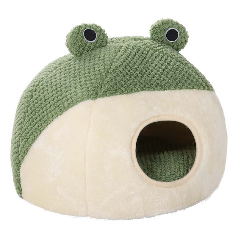 Frog Series Pet Nest – Cozy Cat & Dog Bed for Autumn & Winter