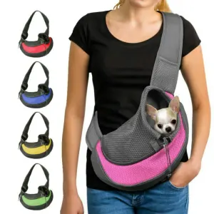 Tote shoulder bag mesh for puppies and small dogs