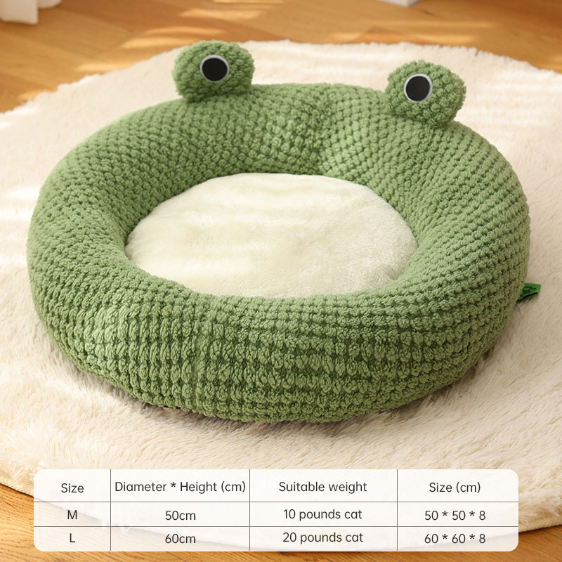 Frog Series Pet Nest – Cozy Cat & Dog Bed for Autumn & Winter