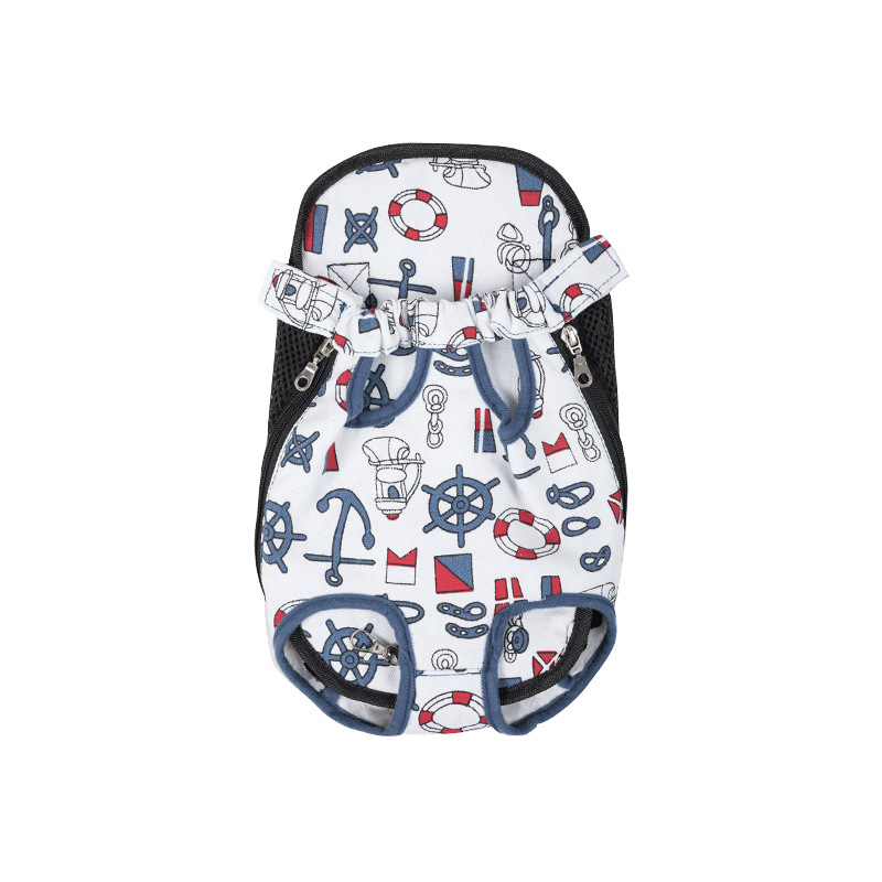 Portable Pet Carrier Backpack – Comfortable Dog and Cat Front Chest Travel Bag - Pirate Ship canvas