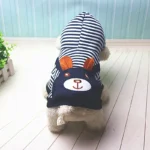 Striped Dog Hoodie Sweatshirt – Warm Winter Pet Coat for Small Dogs