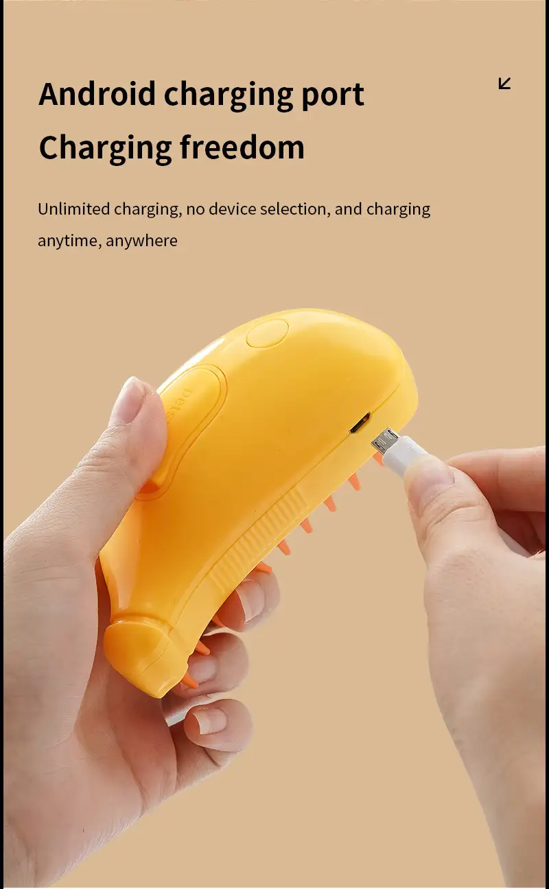 Steam Pet Grooming Brush – 3-in-1 Hair Remover, Massage & Cleaning Comb