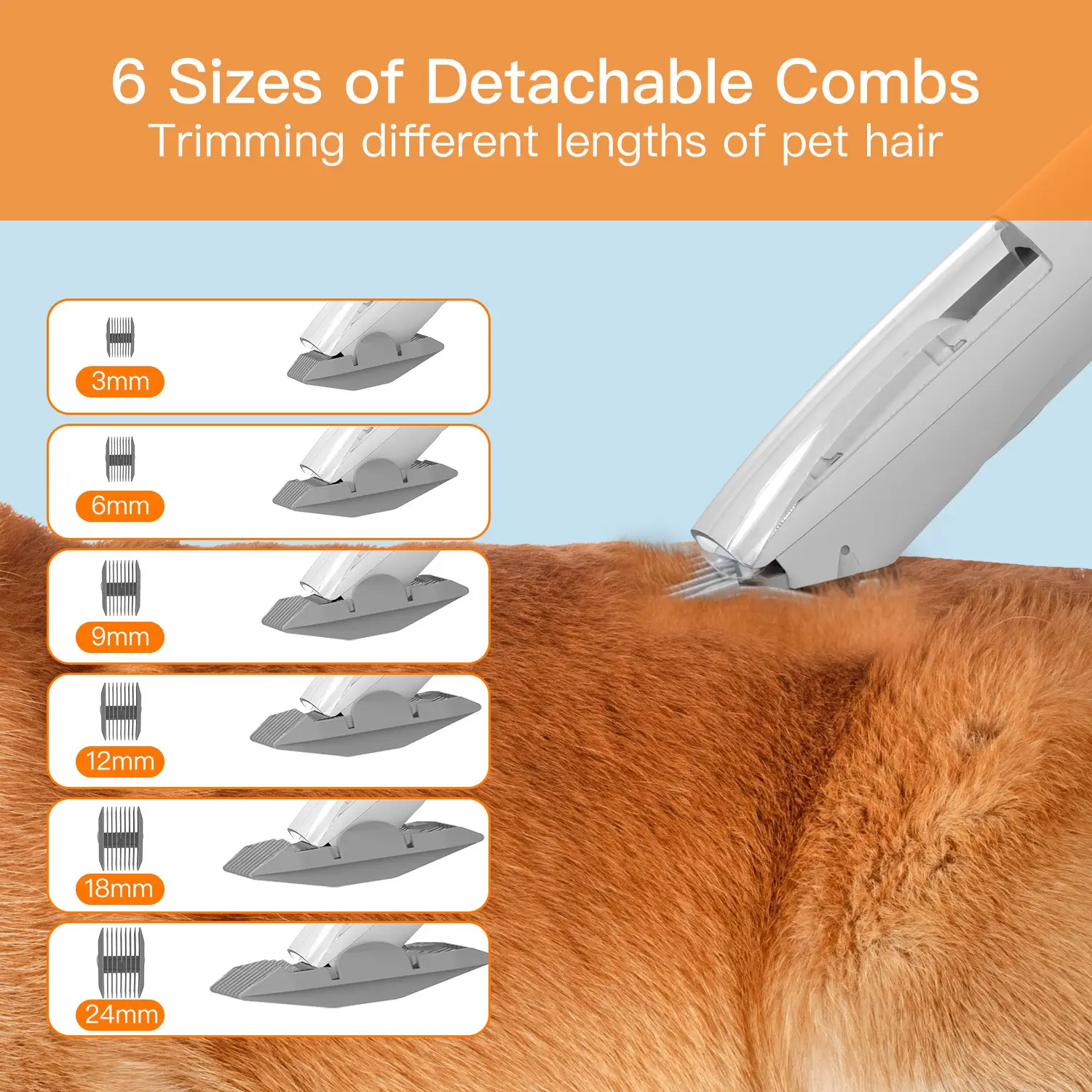 Pet Grooming Vacuum Kit – Low-Noise Hair Clipper & Shedding Remover
