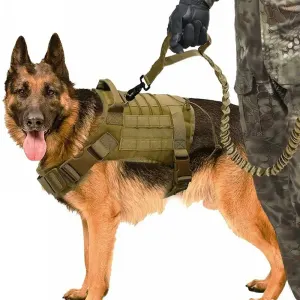 Tactical Dog Harness Vest – Heavy-Duty Adjustable Military Training & Walking Harness