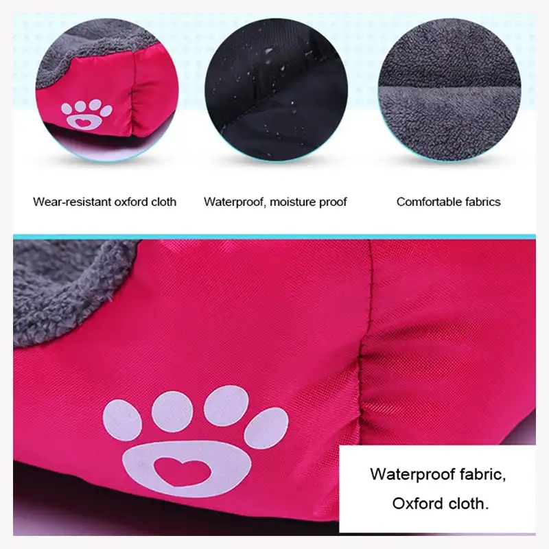 Ultra-Soft Fleece Pet Bed – Waterproof Cozy Bed for Dogs & Cats (All Sizes)