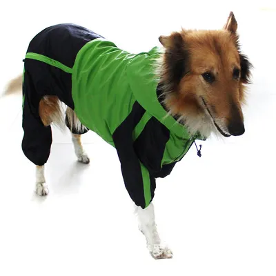 Waterproof Large Dog Raincoat - Green
