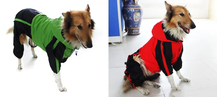 Waterproof Large Dog Raincoat – Lightweight Nylon Pet Rain Jacket with Full Coverage