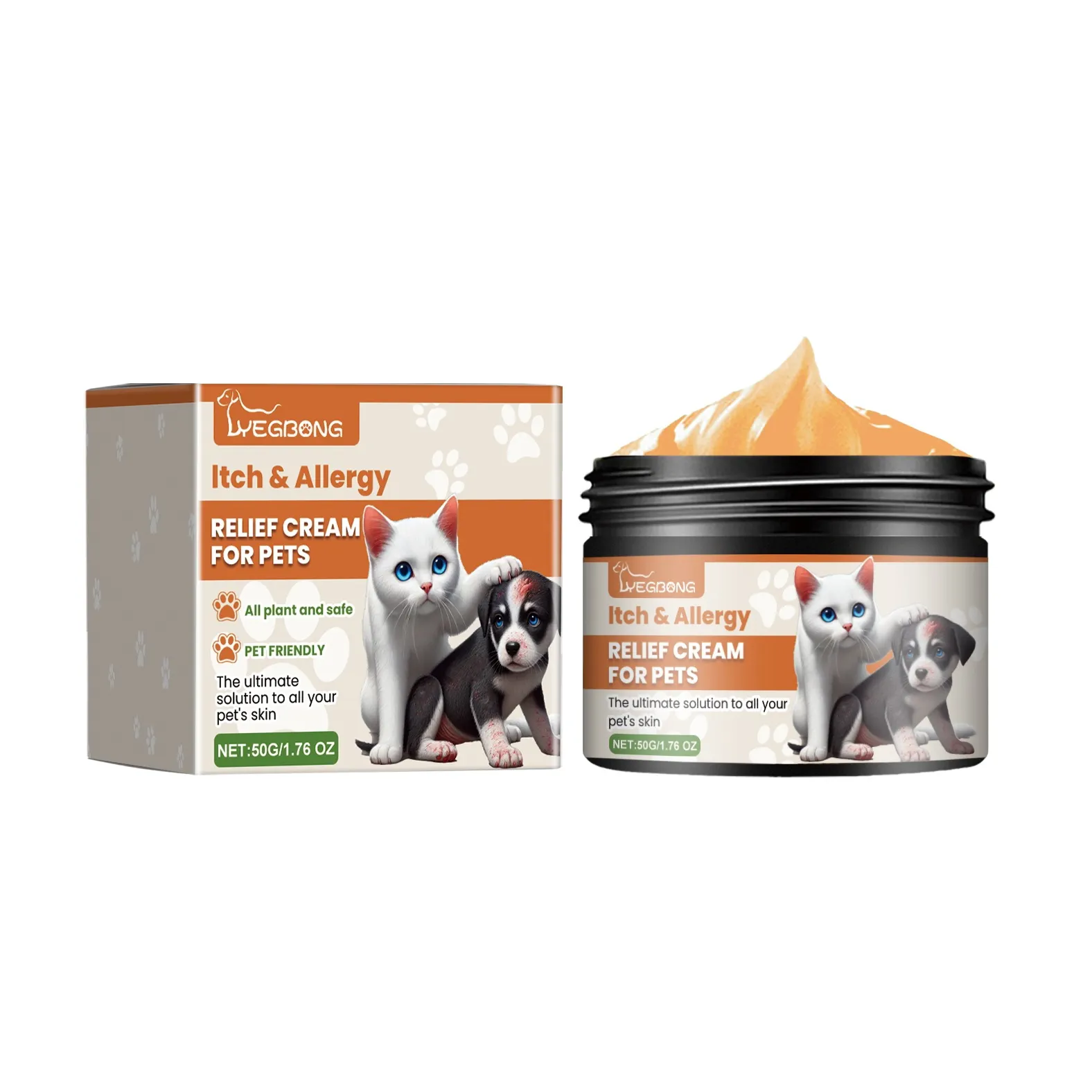 Pet Skin Relief Cream – Anti-Itch & Allergy Soothing Balm for Dogs & Cats (Natural Formula)