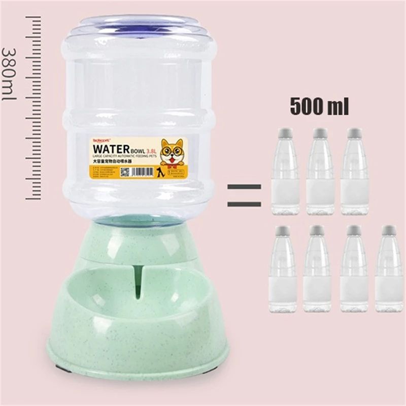 Large Capacity 3.8L Automatic Pet Feeder & Water Dispenser Bowl