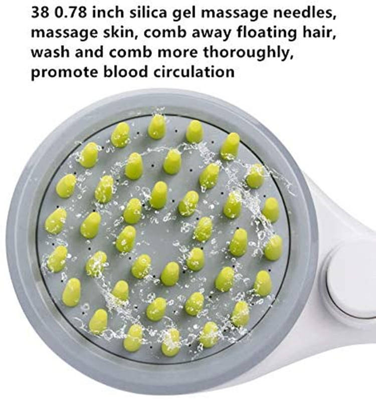 Pet Massage Bath Shower Nozzle – Dog & Cat Grooming Brush with Water Sprayer