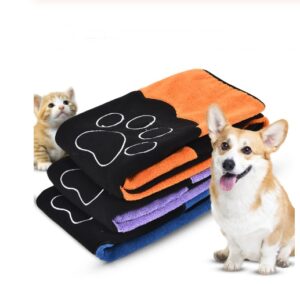Soft Cotton Pet Towel & Blanket – Absorbent Multi-Use Dog & Cat Travel & Furniture Protector
