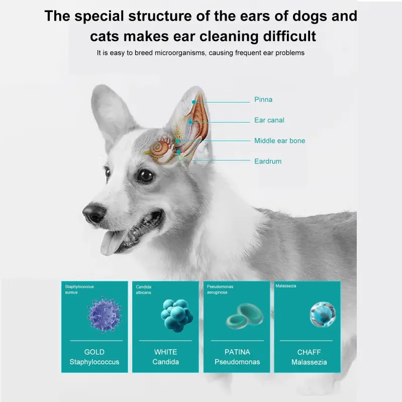 Yegbong Pet Ear Mite Treatment Oil – Soothing Ear Cleaner for Dogs & Cats (Odor Control & Anti-Itch Relief)