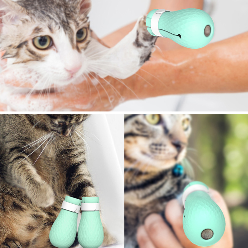 Adjustable Silicone Cat Paw Protector Boots – Anti-Scratch Grooming & Bathing Shoes