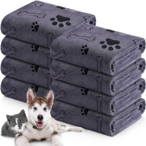 Ultra-Absorbent Microfiber Pet Bath Towel – Quick-Dry Soft Dog & Cat Drying Blanket