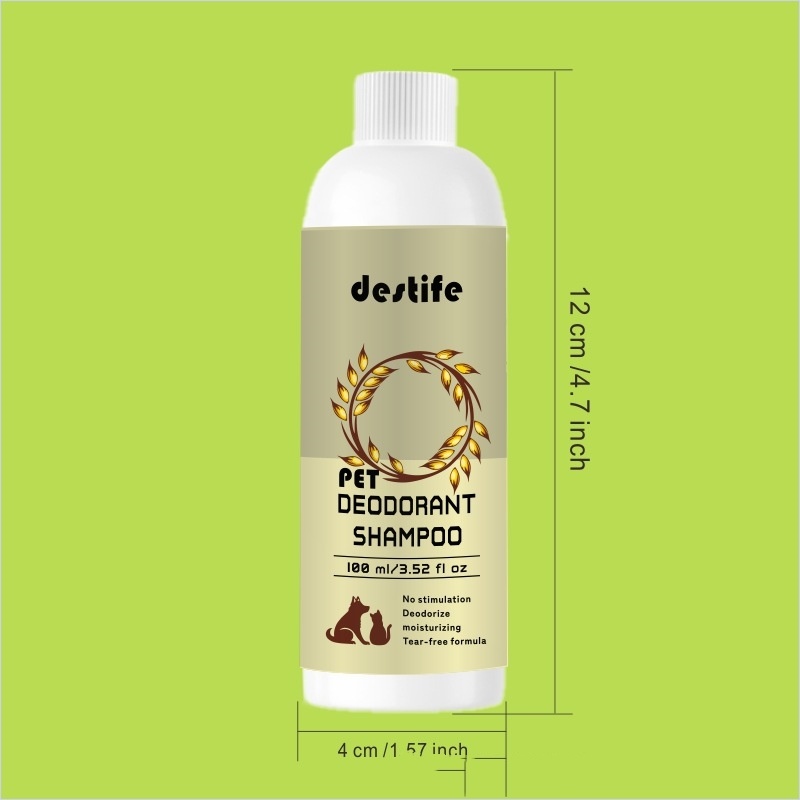 Destife 2-in-1 Pet Shampoo & Conditioner – Deodorizing, Smoothing & Fresh Scent for Dogs & Cats