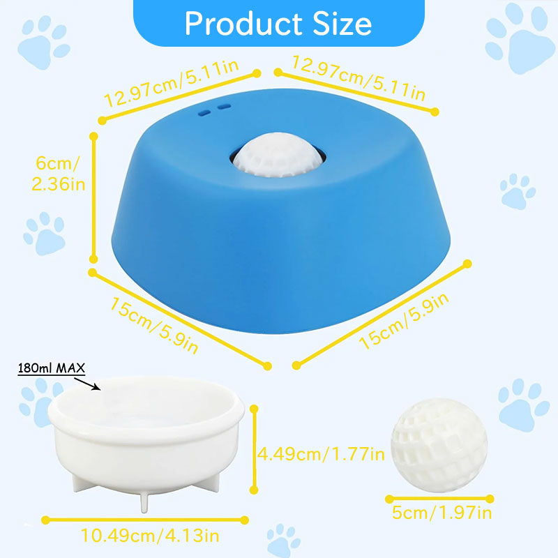 Yipetor Anti-Choke Slow Feeder Dog Bowl & Lick Mat – 3/4 Cup Non-Slip Treat Bowl