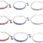 Bling Rhinestone Pet Collar with Bone Pendant – Crystal Necklace for Small Dogs & Cats