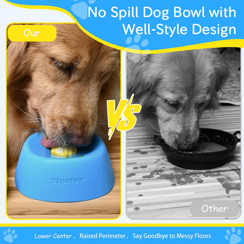 Yipetor Anti-Choke Slow Feeder Dog Bowl & Lick Mat – 3/4 Cup Non-Slip Treat Bowl