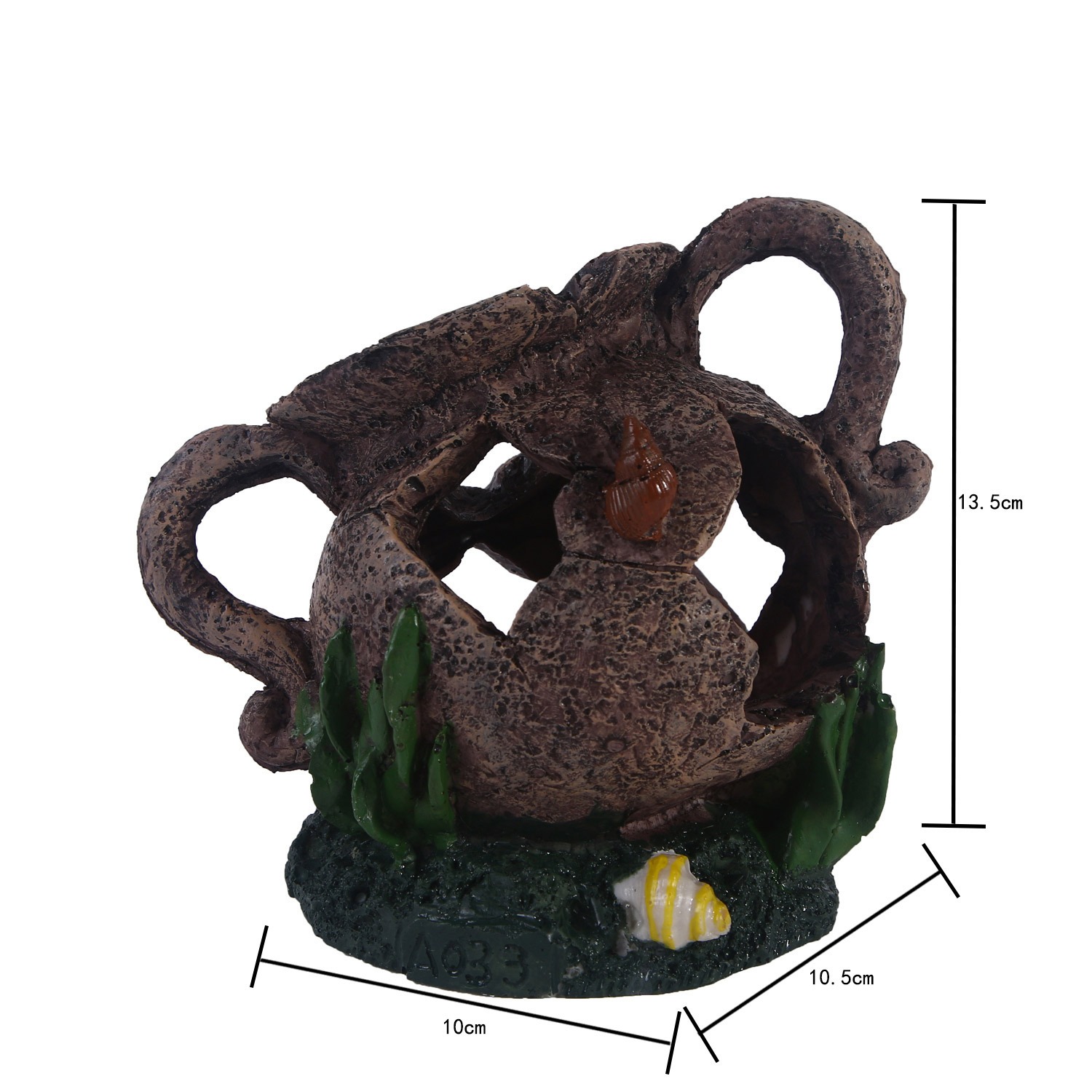 Resin Skull Aquarium Ornament – Hidden Cave Decoration for Fish Tanks & Reptiles