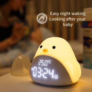 Time Bird Alarm Clock Led Bedside Night Light Bedroom Dormitory USB Charging Cartoon Student Mute Electronic Clock