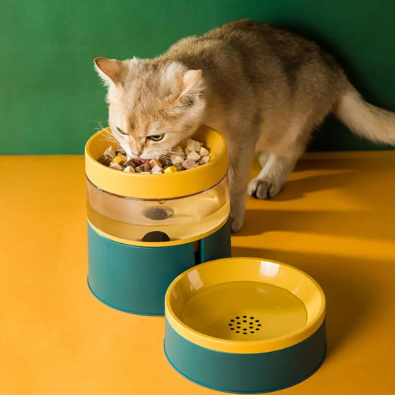 Elevated Automatic Pet Feeder & Water Dispenser Dual Bowl (Neck Protection Design)