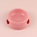 Heart Motif Plastic Pet Bowl – Dog & Cat Food Bowl (Single Bowl)