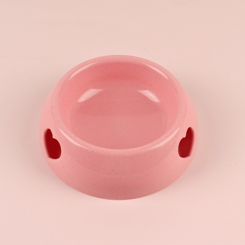Heart Motif Plastic Pet Bowl – Dog & Cat Food Bowl (Single Bowl)