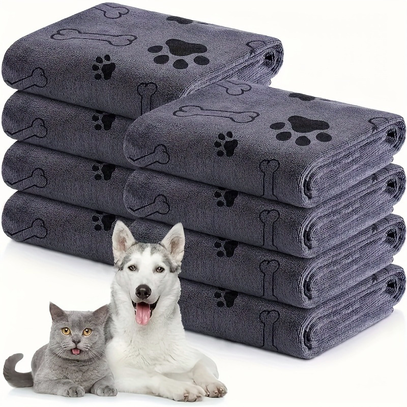 Ultra-Absorbent Microfiber Pet Bath Towel – Quick-Dry Soft Dog & Cat Drying Blanket
